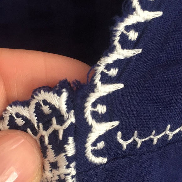 J Crew Factory Embroidered peasant top size XS - Picture 3 of 10